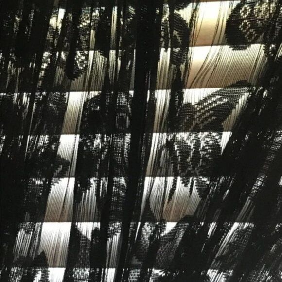 Black Butterfly Curtains Sheer Thread Single Panel - Picture 2 of 5